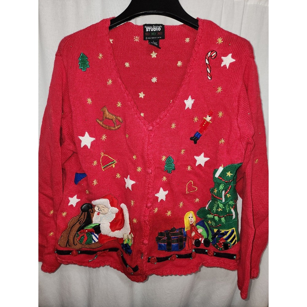 Designers Originals Christmas Sweater Large Ladies Detailed‎